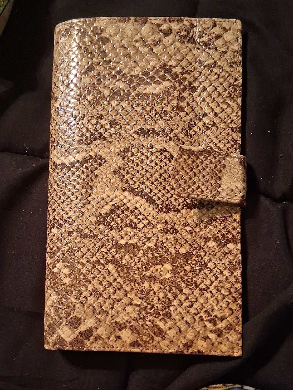 vintage Italian bifold wallet crafted  genuine snakeskin leather python Or Cobra